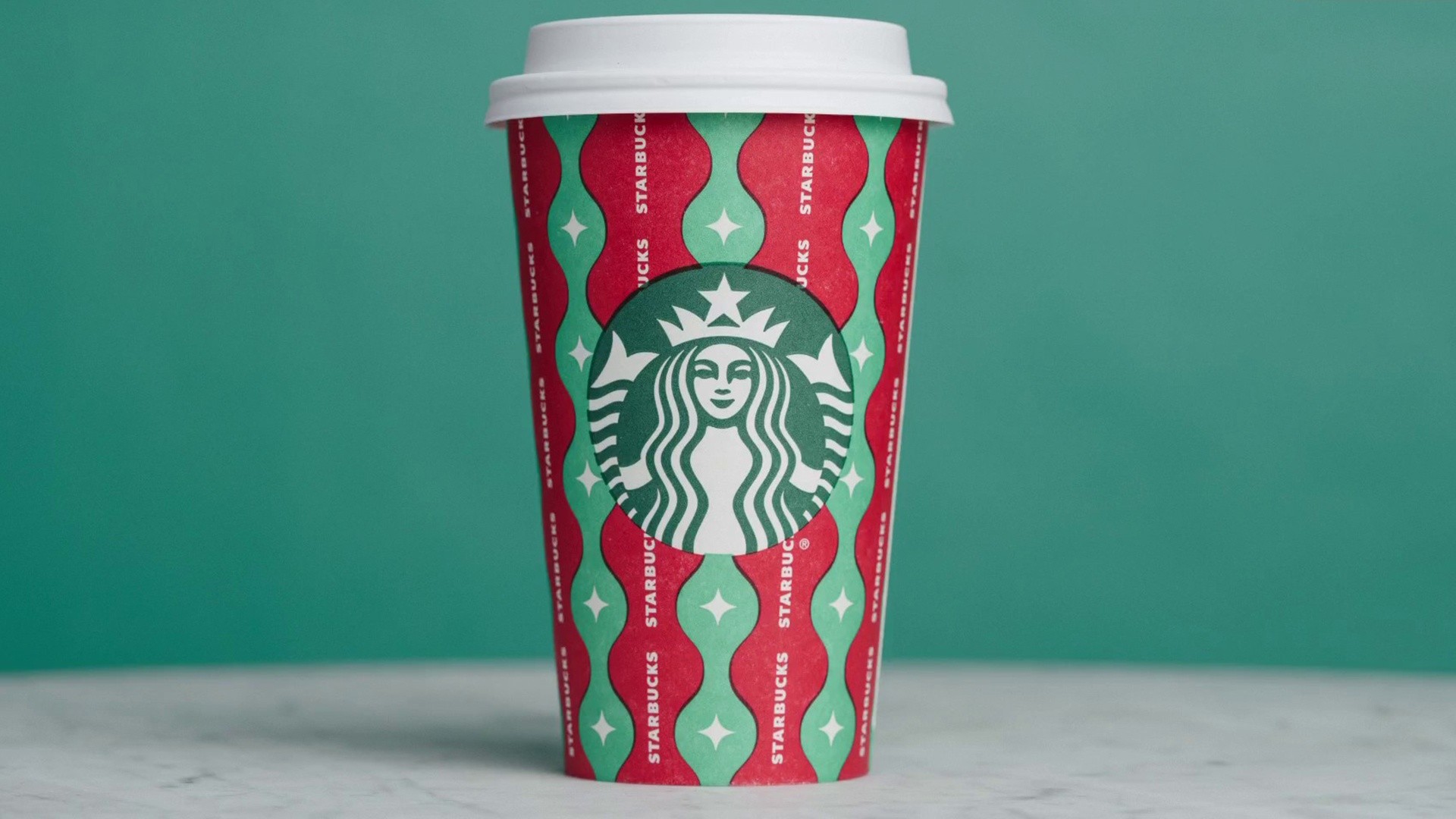 Starbucks Reusable Red Holiday Cup w/ Lid 16oz Christmas Grande 25 Years  Logo on eBid United States