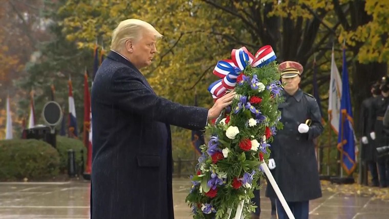 Trump and Biden mark Veterans Day in solemn, but contrasting, wreath-laying  ceremonies